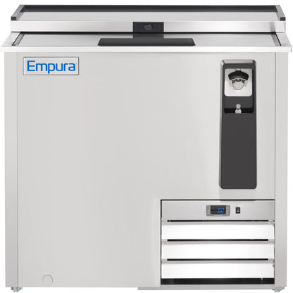 37" Stainless Steel Commercial Horizontal Bottle Cooler