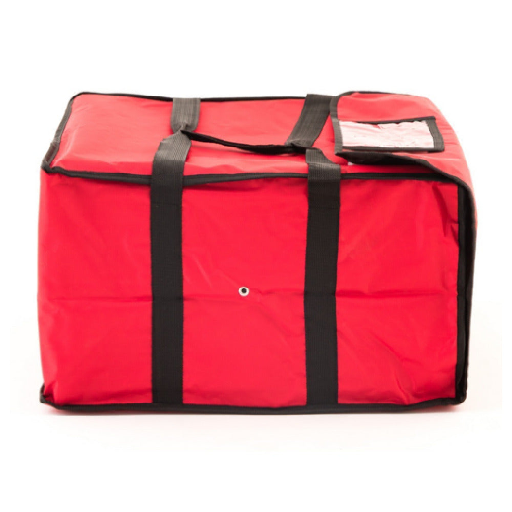 20" Red Insulated Nylon Pizza Delivery Bag