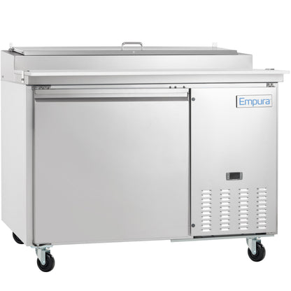 47" 1 Door Commercial Refrigerated Stainless Steel Pizza Prep Table