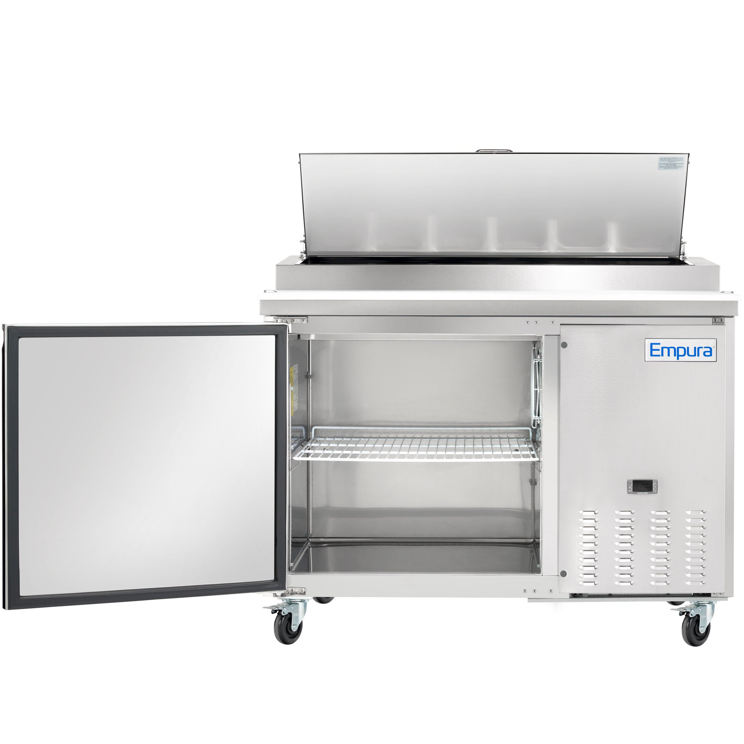 47" 1 Door Commercial Refrigerated Stainless Steel Pizza Prep Table