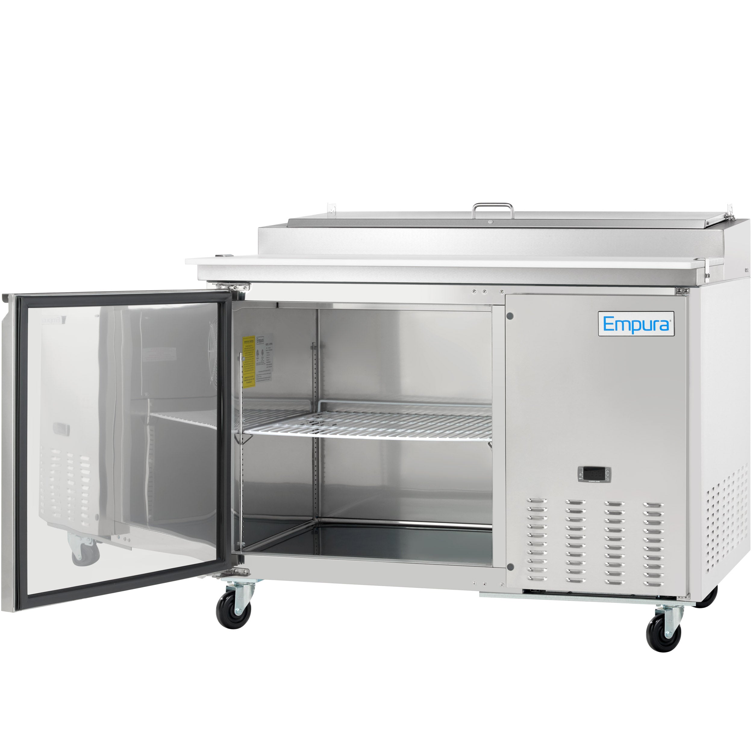 47" 1 Door Commercial Refrigerated Stainless Steel Pizza Prep Table