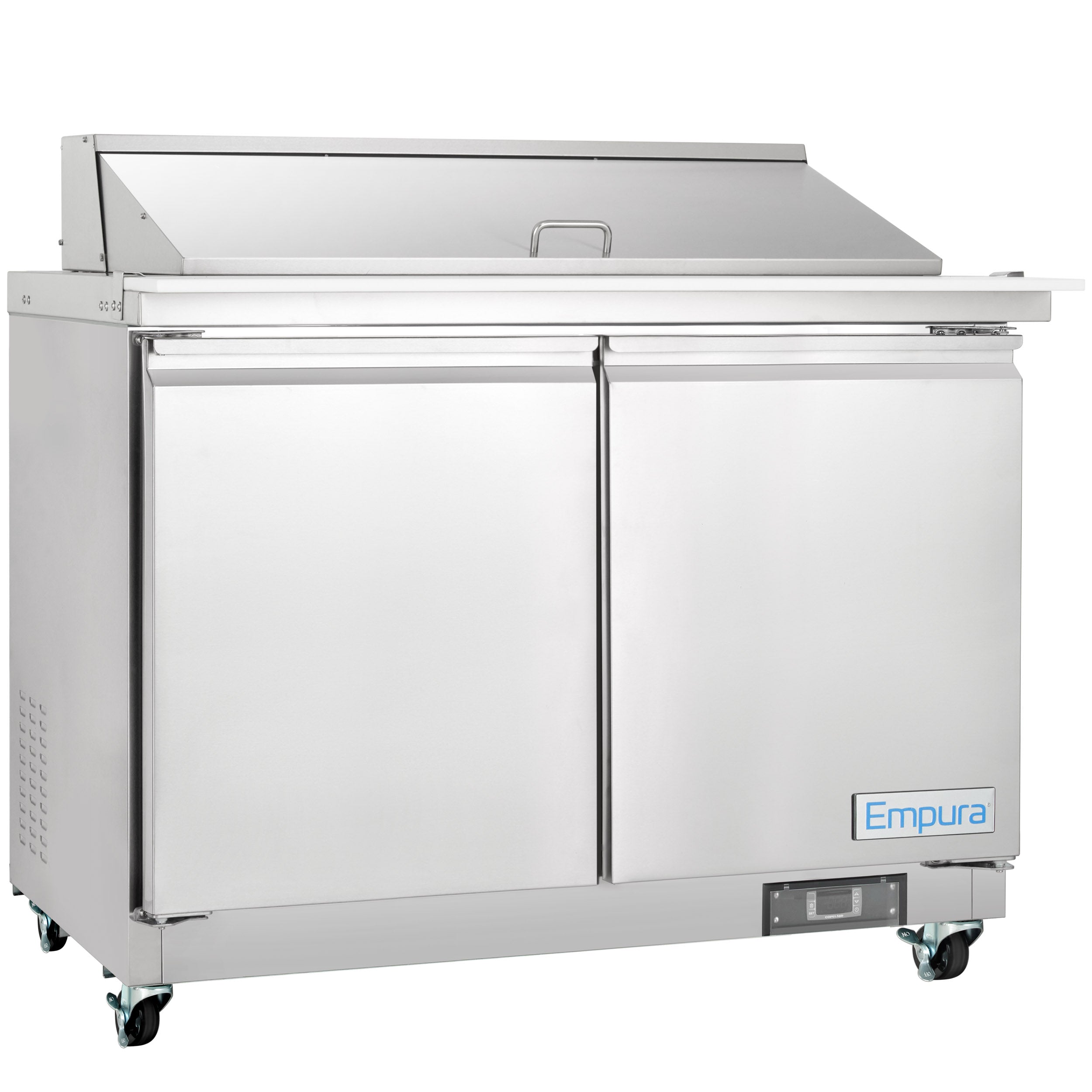 48" 2 Door Commercial Mega Top Refrigerated Sandwich and Salad Prep Table