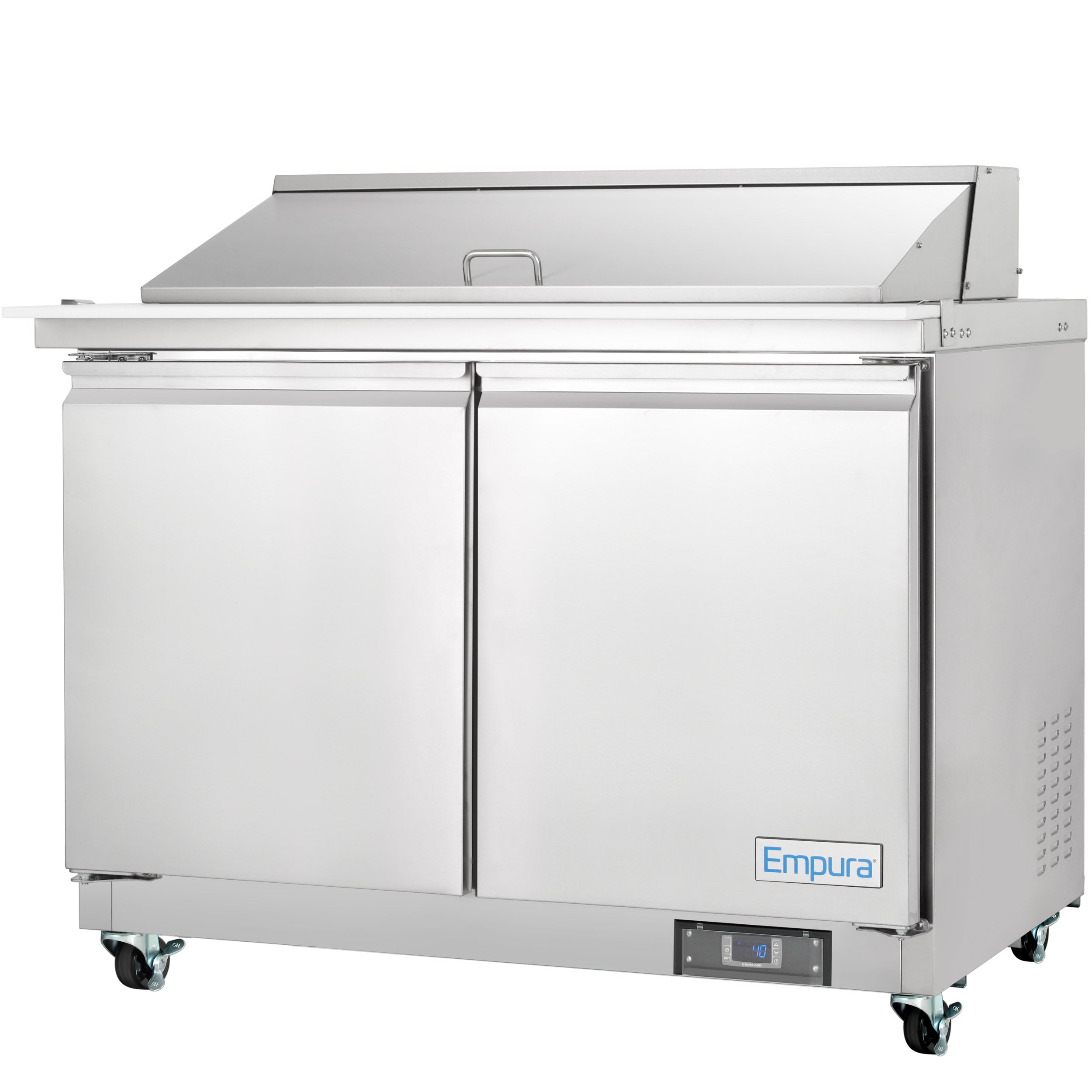 48" 2 Door Commercial Mega Top Refrigerated Sandwich and Salad Prep Table