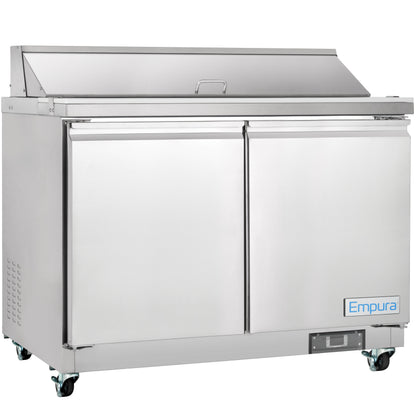 48" 2 Door Commercial Refrigerated Sandwich and Salad Prep Table