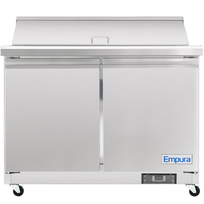 48" 2 Door Commercial Refrigerated Sandwich and Salad Prep Table
