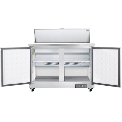 48" 2 Door Commercial Refrigerated Sandwich and Salad Prep Table