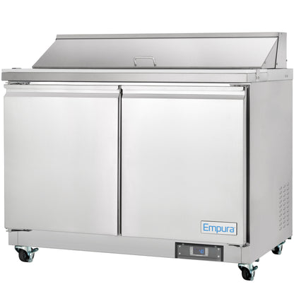 48" 2 Door Commercial Refrigerated Sandwich and Salad Prep Table