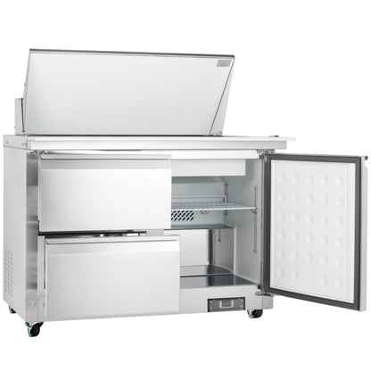 48" 2 Drawer Commercial Mega Top Refrigerated Sandwich and Salad Prep Table