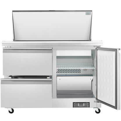 48" 2 Drawer Commercial Mega Top Refrigerated Sandwich and Salad Prep Table