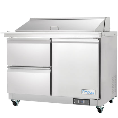 48" 2 Drawer Commercial Mega Top Refrigerated Sandwich and Salad Prep Table