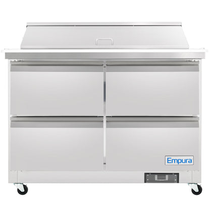 48" 4 Drawer Commercial Mega Top Refrigerated Sandwich and Salad Prep Table