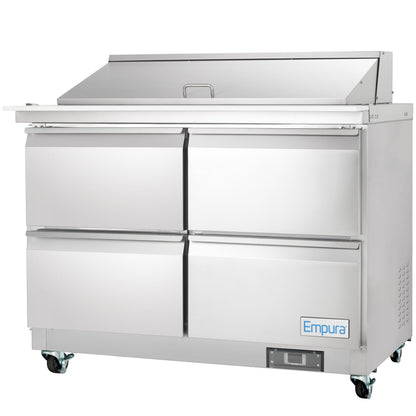 48" 4 Drawer Commercial Mega Top Refrigerated Sandwich and Salad Prep Table