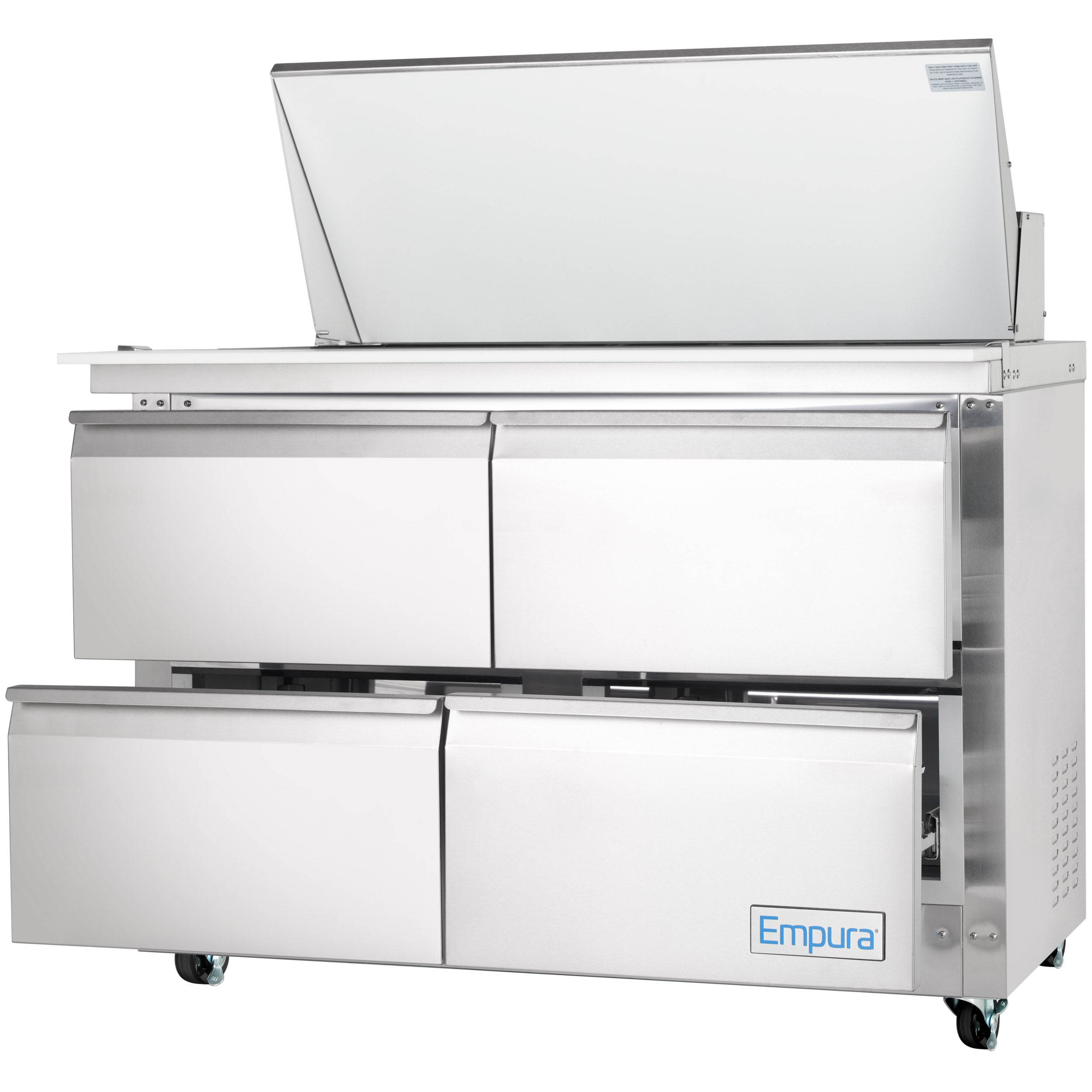 48" 4 Drawer Commercial Mega Top Refrigerated Sandwich and Salad Prep Table