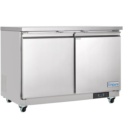 48" Two Door Commercial Undercounter Reach-In Freezer