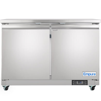 48" Two Door Commercial Undercounter Reach-In Freezer