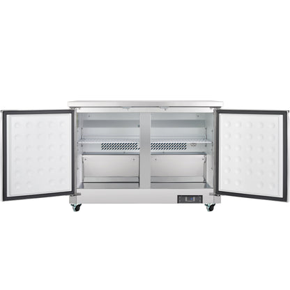48" Two Door Commercial Undercounter Reach-In Freezer