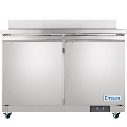 48" Two Door Commercial Work Top Undercounter Freezer