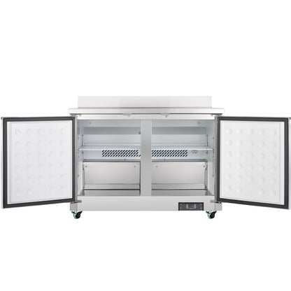 48" Two Door Commercial Work Top Undercounter Freezer