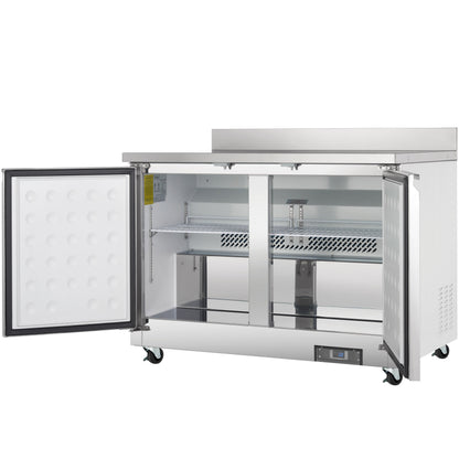 48" Two Door Commercial Work Top Undercounter Freezer