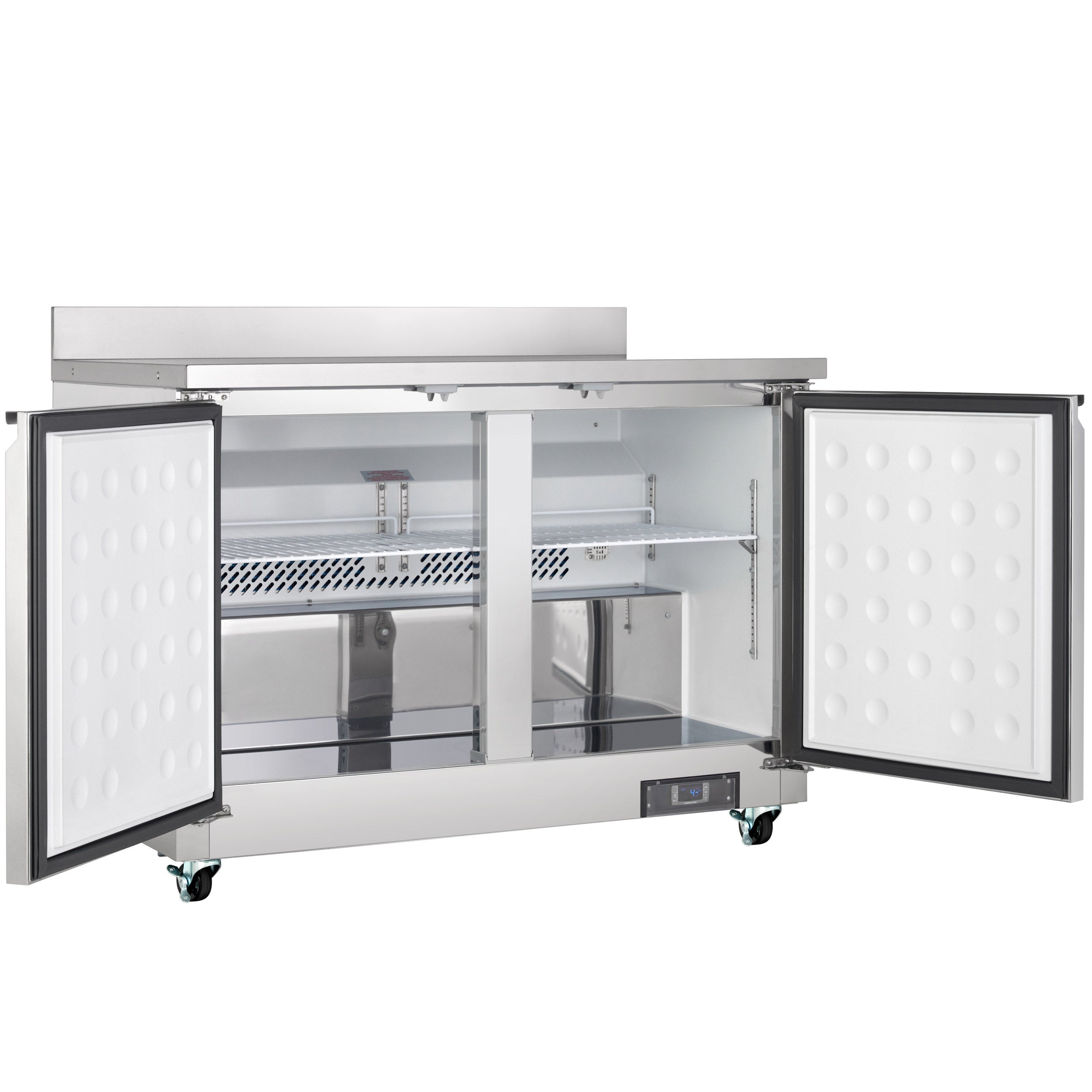48" Two Door Commercial Work Top Undercounter Refrigerator
