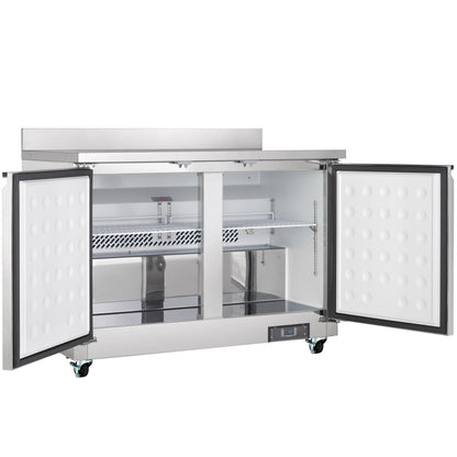 48" Two Door Commercial Work Top Undercounter Refrigerator