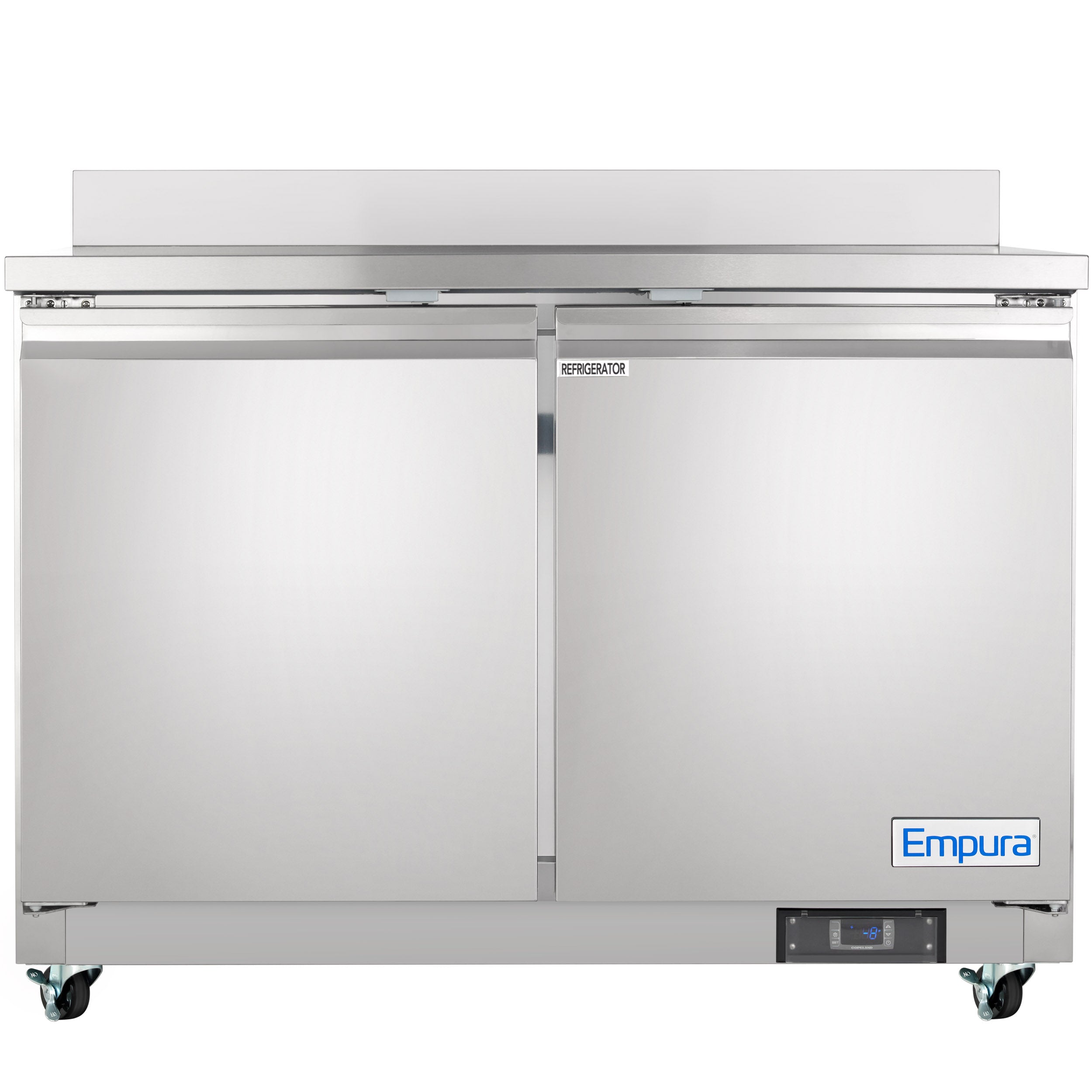 48" Two Door Commercial Work Top Undercounter Refrigerator