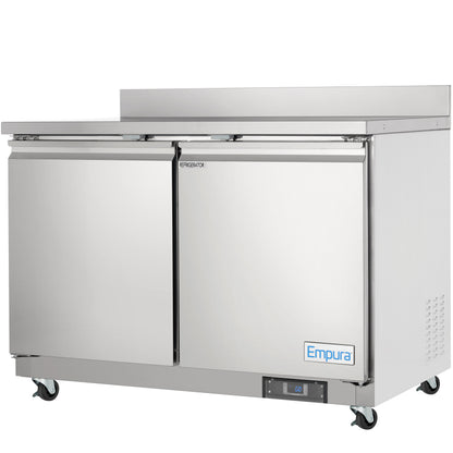 48" Two Door Commercial Work Top Undercounter Refrigerator