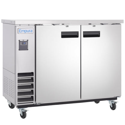 49" x 24" Swing Solid Door Stainless Steel Commercial Back Bar Refrigerator