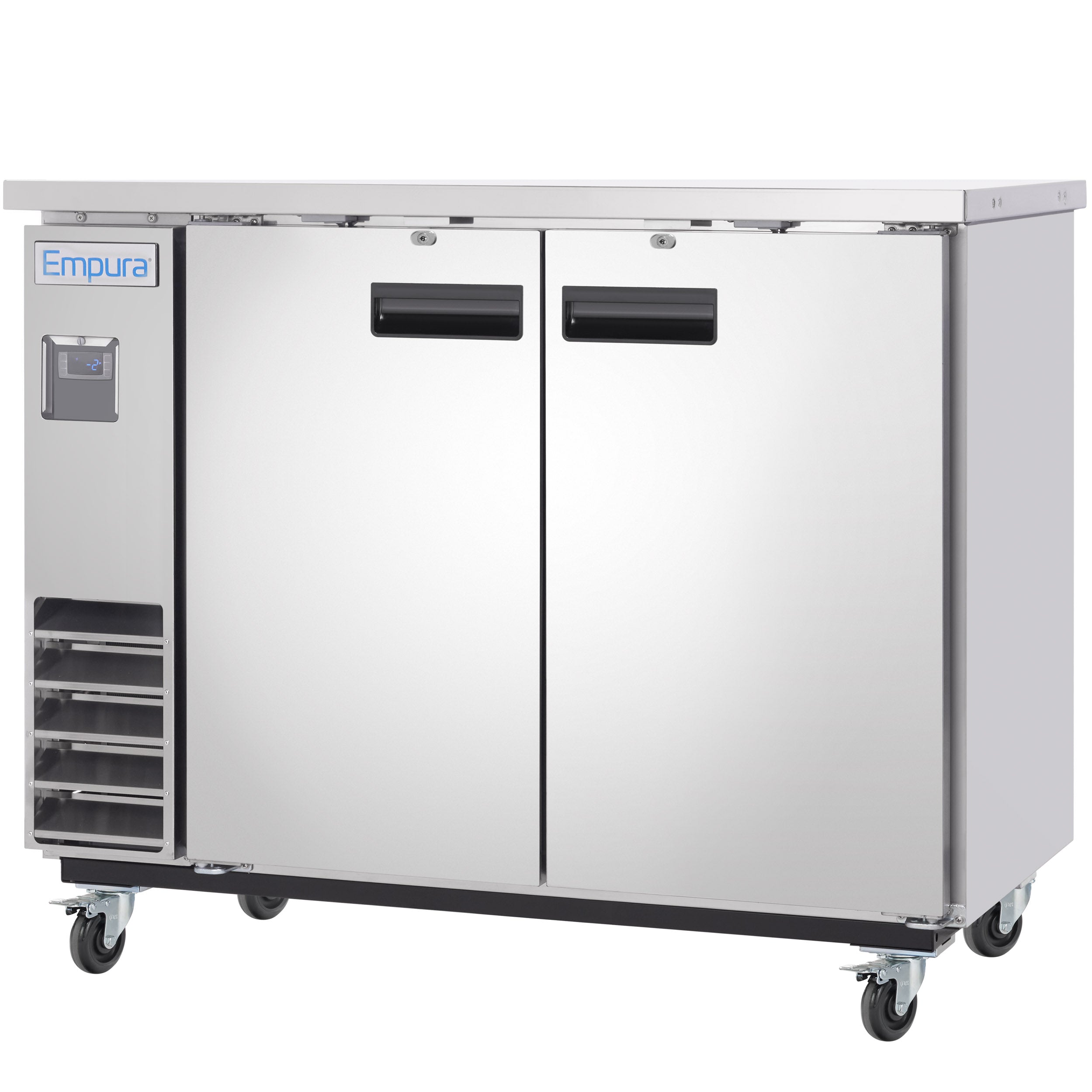 49" x 24" Swing Solid Door Stainless Steel Commercial Back Bar Refrigerator