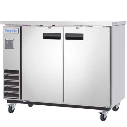 49" x 24" Swing Solid Door Stainless Steel Commercial Back Bar Refrigerator