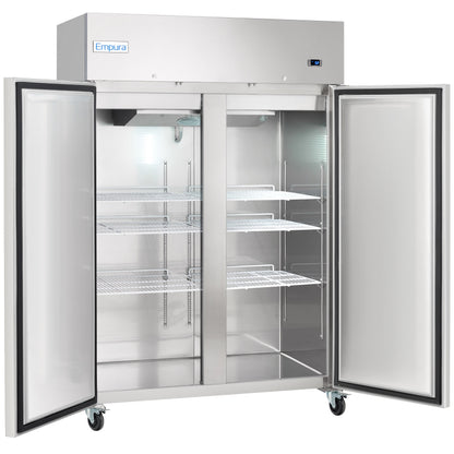 54" Commercial Stainless Steel 2 Door Reach-In Freezer
