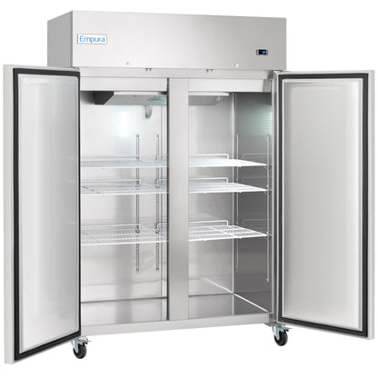 54" Commercial Stainless Steel 2 Door Reach-In Refrigerator