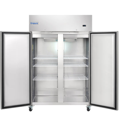 54" Commercial Stainless Steel 2 Door Reach-In Refrigerator