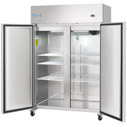 54" Commercial Stainless Steel 2 Door Reach-In Refrigerator