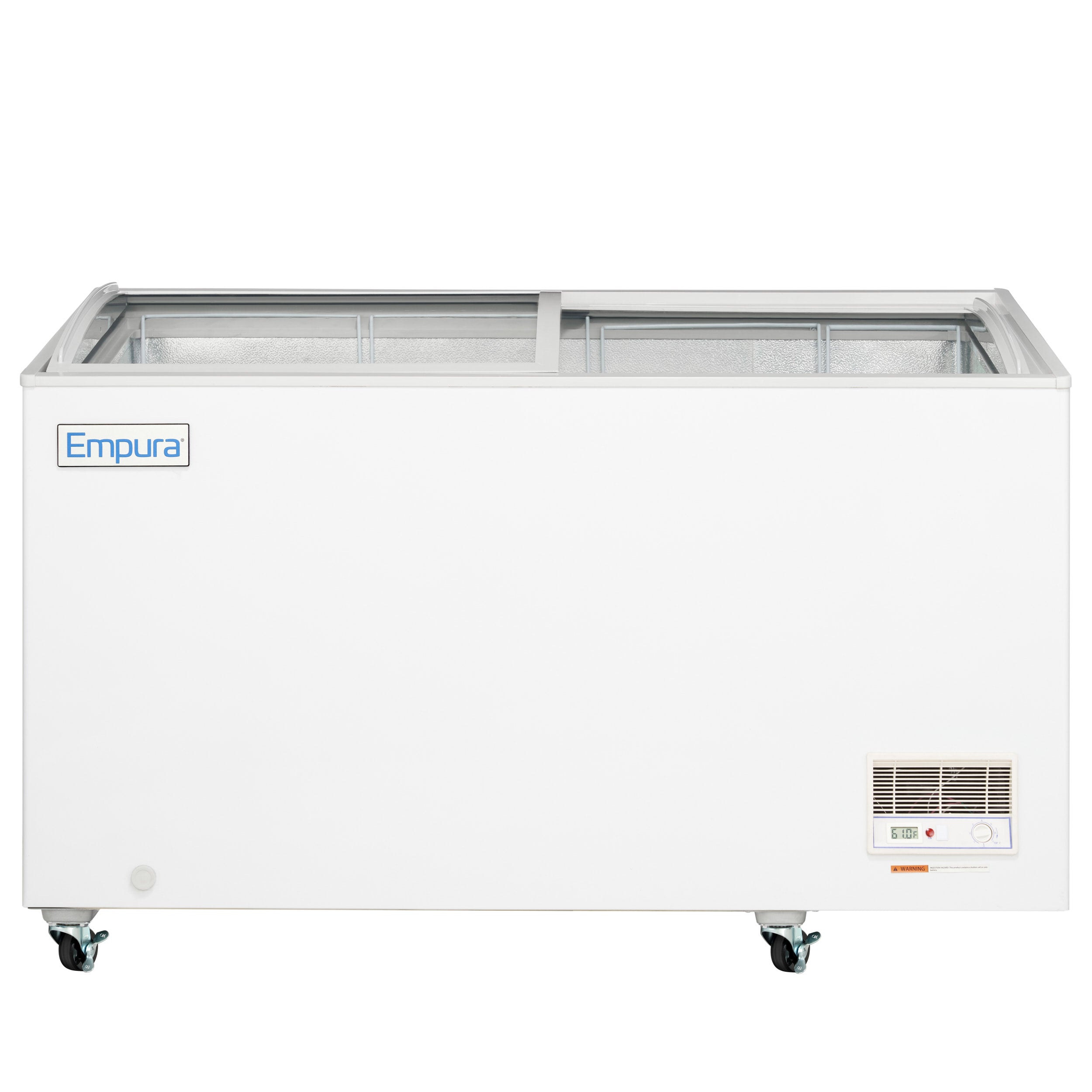 55" Commercial Curved Top Display Freezer - 11.8 cu. ft. Capacity