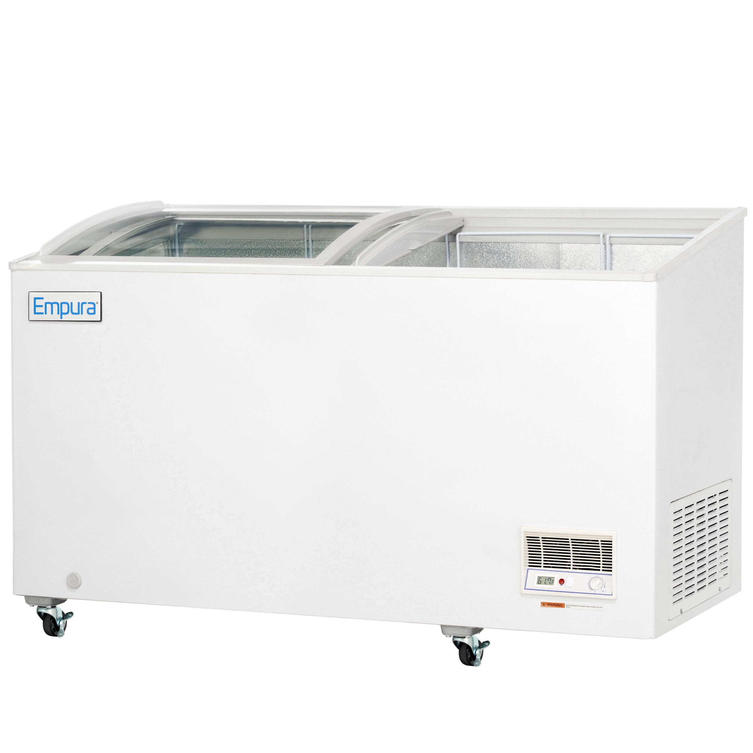 55" Commercial Curved Top Display Freezer - 11.8 cu. ft. Capacity