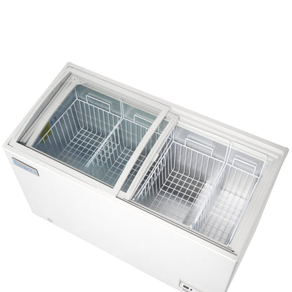 55" Commercial Curved Top Display Freezer - 11.8 cu. ft. Capacity