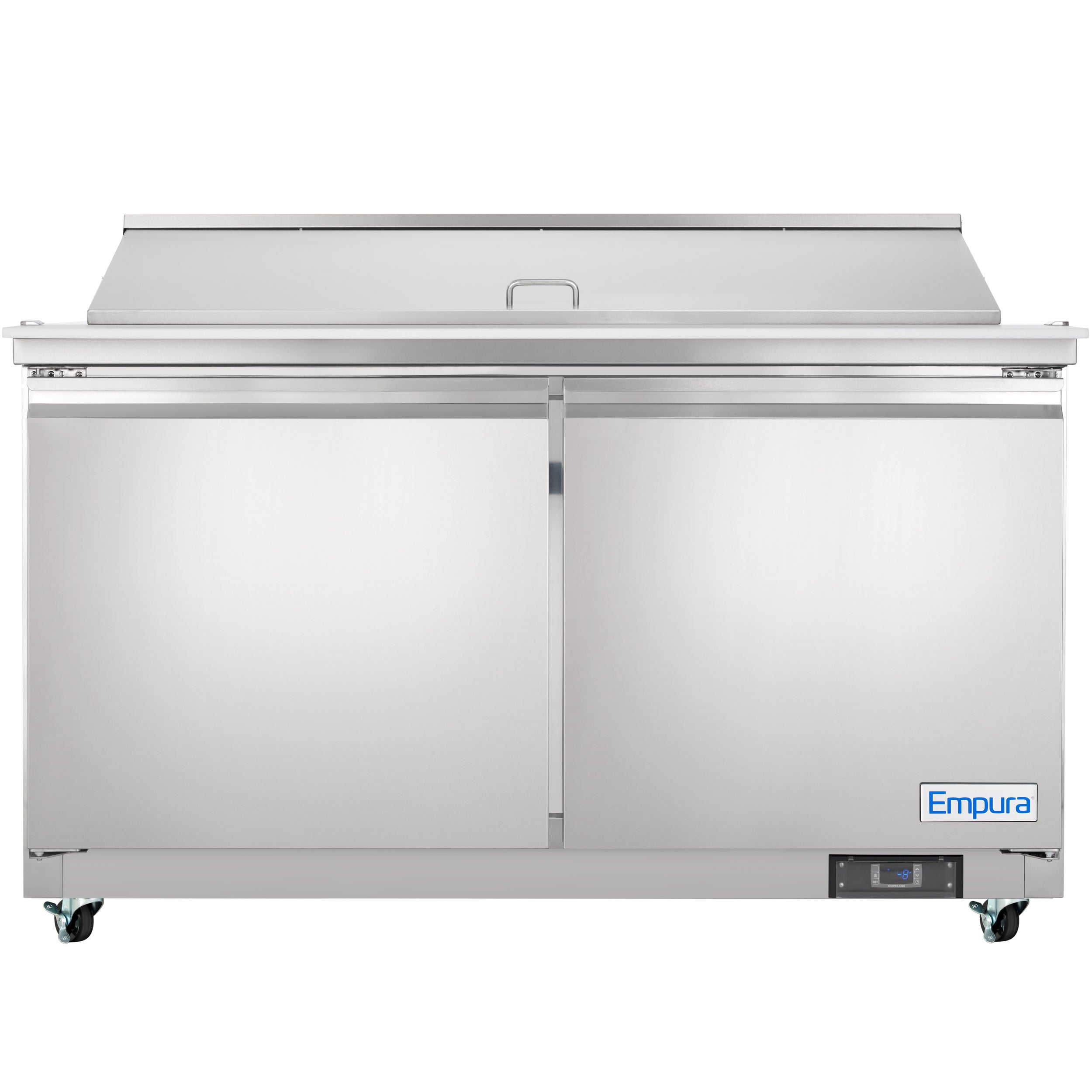 61" 2 Door Commercial Mega Top Refrigerated Sandwich and Salad Prep Table