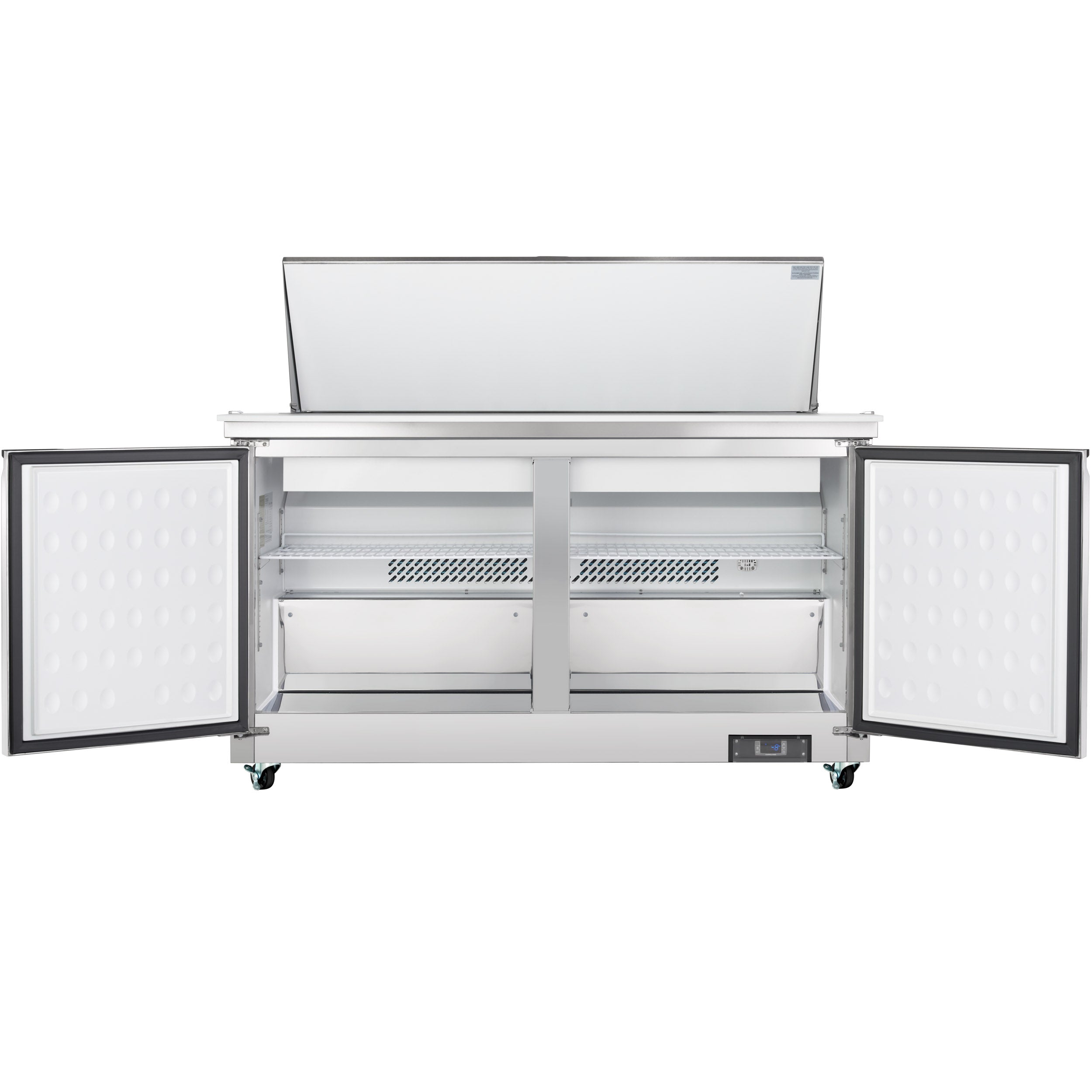 61" 2 Door Commercial Mega Top Refrigerated Sandwich and Salad Prep Table