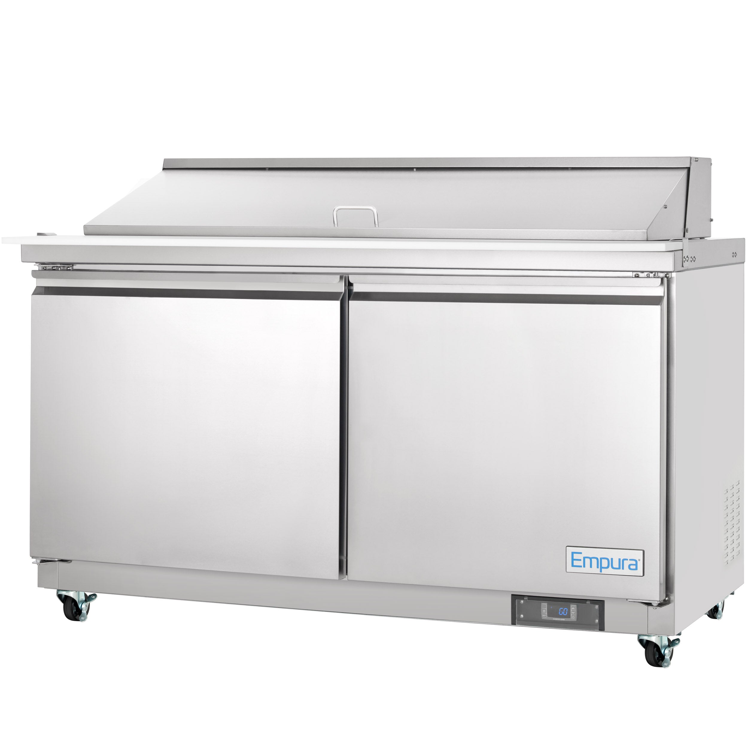 61" 2 Door Commercial Mega Top Refrigerated Sandwich and Salad Prep Table