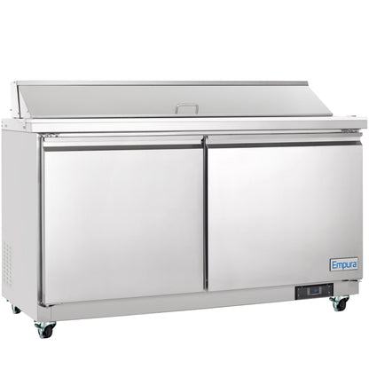 61" 2 Door Commercial Refrigerated Sandwich and Salad Prep Table