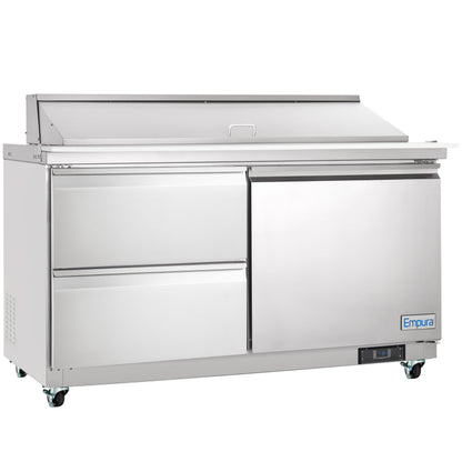 61" 2 Drawer Commercial Mega Top Refrigerated Sandwich and Salad Prep Table