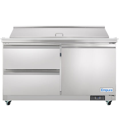 61" 2 Drawer Commercial Mega Top Refrigerated Sandwich and Salad Prep Table