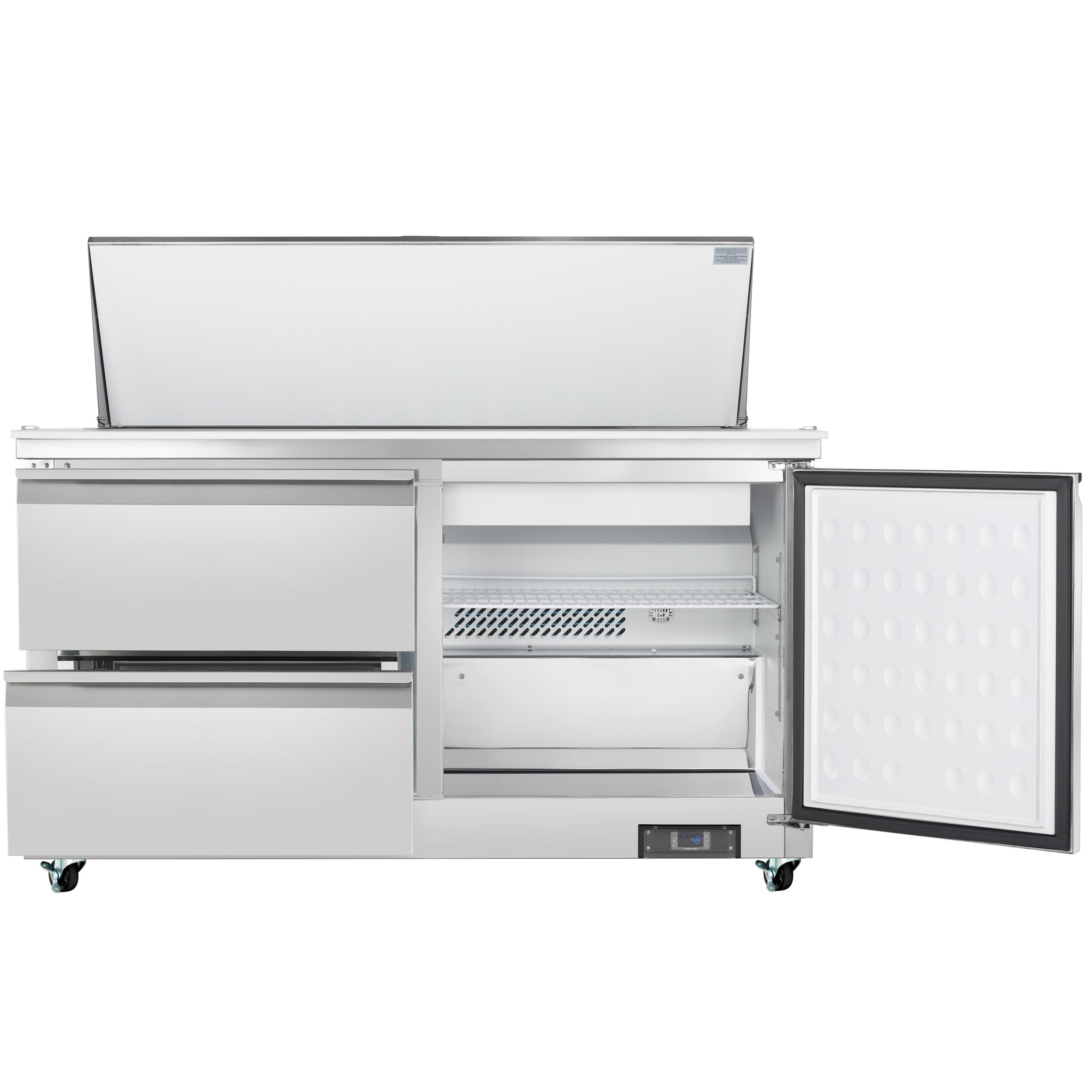 61" 2 Drawer Commercial Mega Top Refrigerated Sandwich and Salad Prep Table