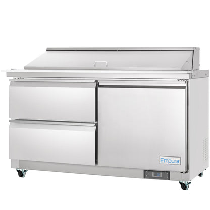 61" 2 Drawer Commercial Mega Top Refrigerated Sandwich and Salad Prep Table