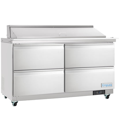 61" 4 Drawer Commercial Mega Top Refrigerated Sandwich and Salad Prep Table