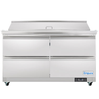 61" 4 Drawer Commercial Mega Top Refrigerated Sandwich and Salad Prep Table