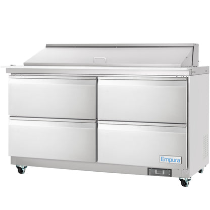 61" 4 Drawer Commercial Mega Top Refrigerated Sandwich and Salad Prep Table