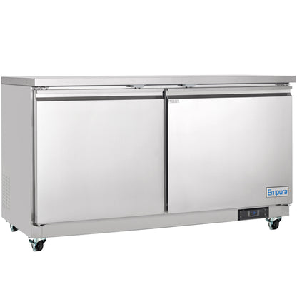 61" Two Door Commercial Undercounter Reach-In Freezer