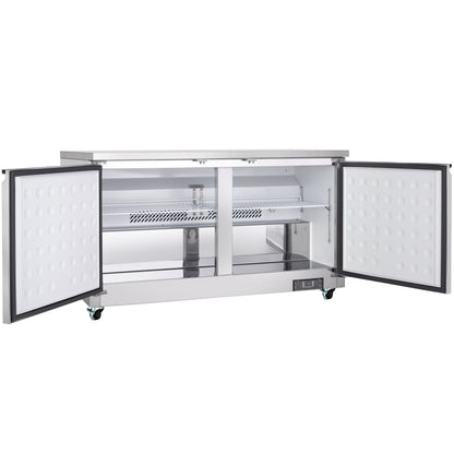 61" Two Door Commercial Undercounter Reach-In Freezer